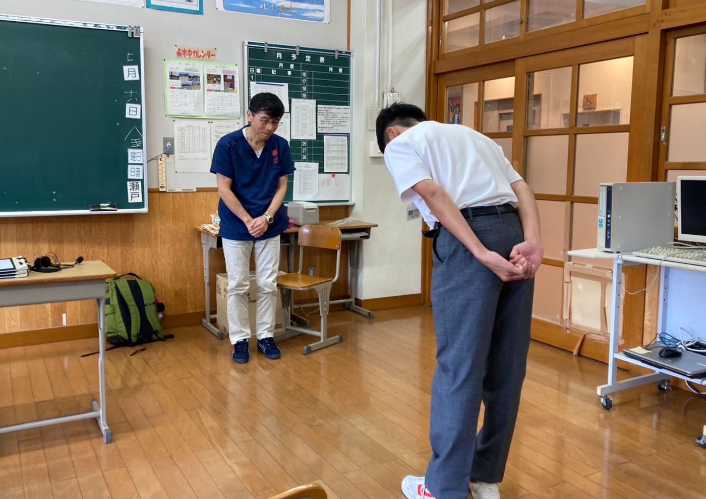 最後の一時帰国時における地元中学生への講演について㊵
